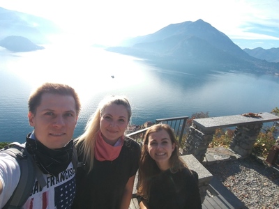 2020 Mirek, Verča a Ája u Lago di Como